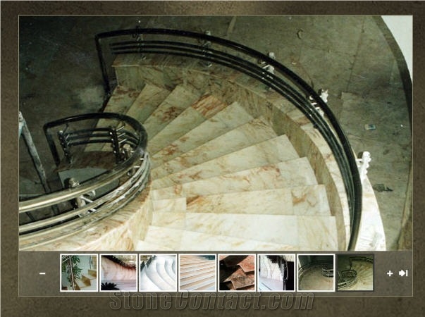 Rosalia Marble Stairs, Rosalia Beige Marble Stairs
