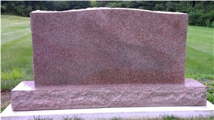 Mountain Red Granite Tablet Tombstone, Rib Mountain Red Granite Tombstone