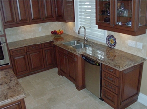Giallo Veneziano Granite Kitchen Top, Giallo Veneziano Yellow Granite Kitchen Top
