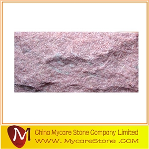 Natural Granite Mushroomed Wall Tiles, Beige Granite Mushroomed Wall
