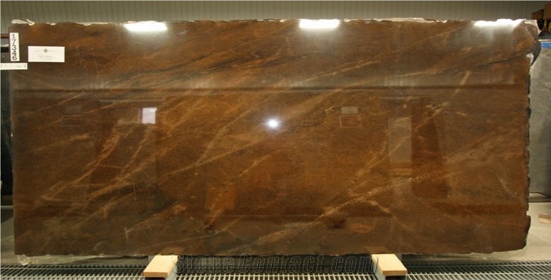 Pietra Imperiale Granite Slabs, Brazil Brown Granite