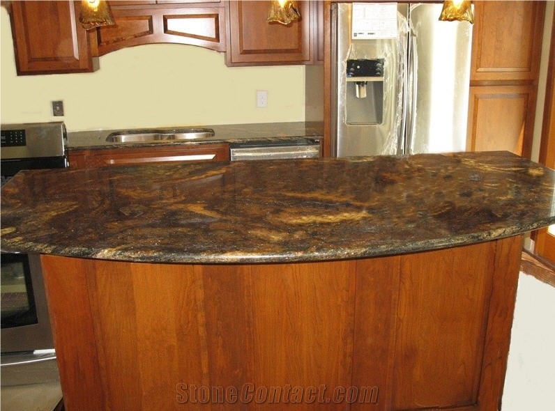 Saturnia Gold Granite Countertop From United States Stonecontact