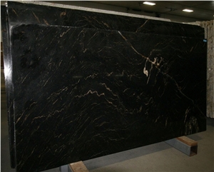 Titanium Granite Slabs, Brazil Black Granite