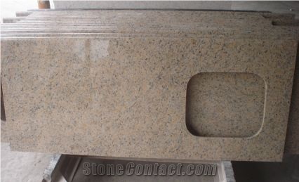 G687 Granite Kitchen Countertop, Peach Blossom Granite,China Red Granite Kitchen Countertops