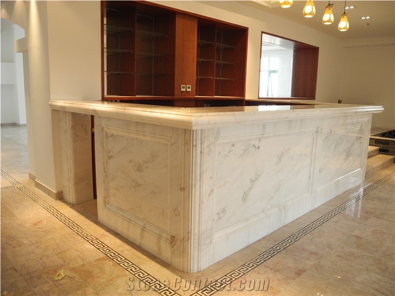 White Marble Bartop For Building From China Stonecontact Com