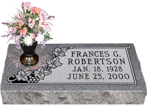 Grass Markers, Georgia Grey Granite Slant Grave
