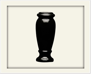 Solid Granite Memorial Vases, China Absolute Black Granite Vases