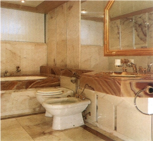 Rosa Del Garda Pink Marble Bathroom Design
