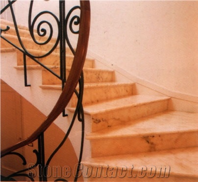 Pietrasanta Oro Marble Staircase, Pietrasanta Oro White Marble Staircase