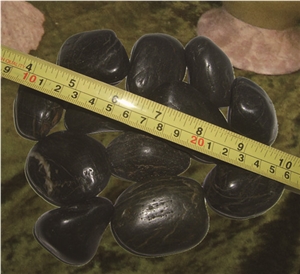 Black Polished Pebbles 3-5cm, Black Marble Polished Pebbles