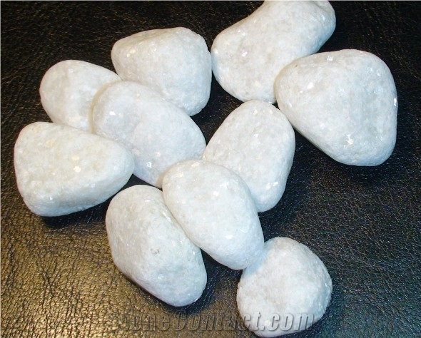 White Marble Pebbles Tumbled