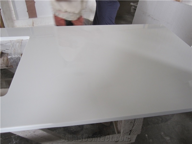 White Crystallized Stone Countertops