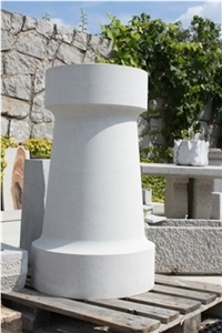 Stone Columns Of Different Treatments, Lipica Unito Grey Limestone Columns