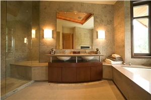 Bathroom Wall Coverings Jura Limestone, Jura Beige Limestone Bath Design
