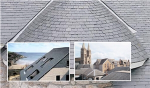 Hand-made Natural Delabole Slate Roofing, Delabole Blue Slate Roof Tiles