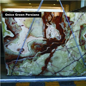Onice Verde Persiano Onyx Slabs, Iran Green Onyx