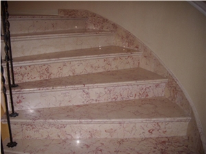 Rosalia Marble Stairs, Rosalia Pink Marble Stairs