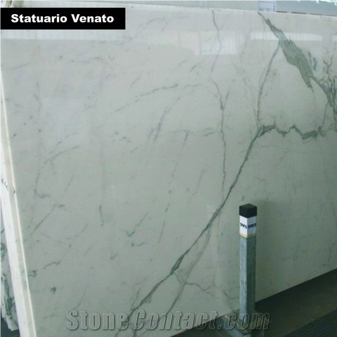 Statuario Venato Marble Slabs, Italy White Marble