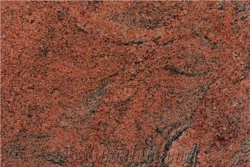Polished Granite Slabs, India Red Granite
