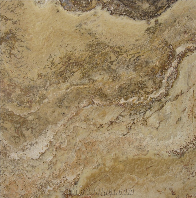 Scabas Brown Travertine Tiles, Turkey Brown Travertine