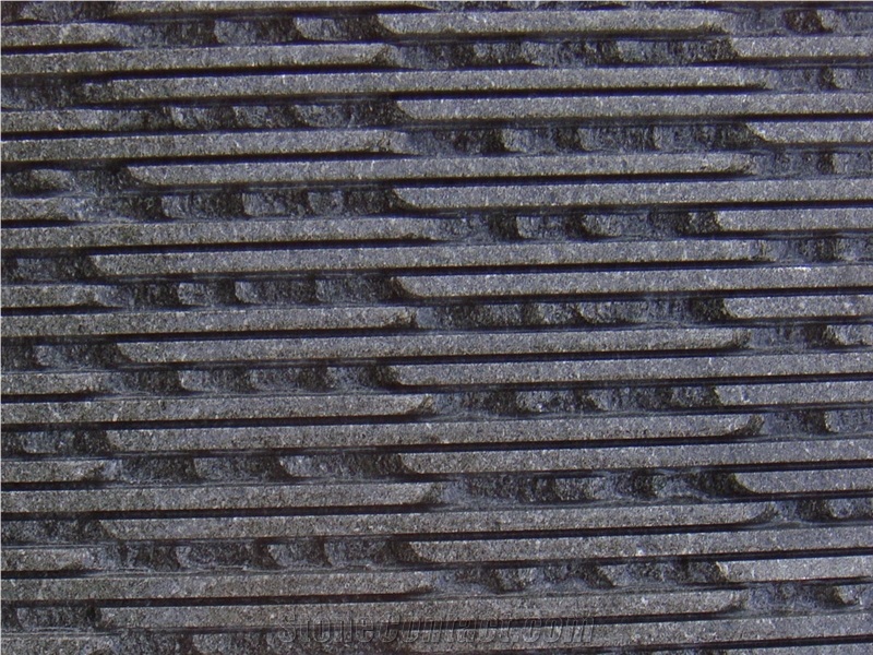 Black Andesite Stone Feature Wall Tile, Vietnam Lava Stone Black Basalt Tiles