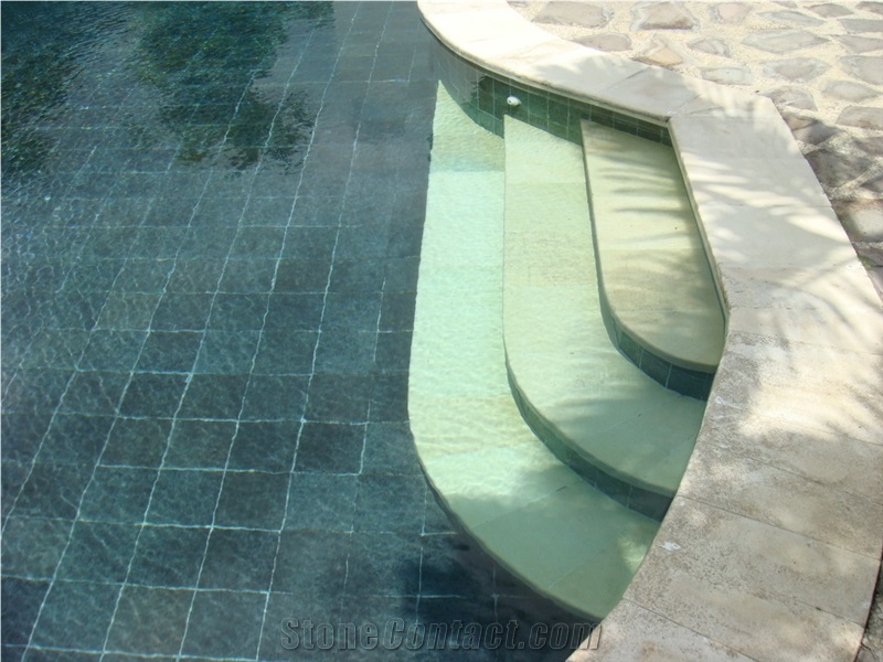 White Sandstone Pool Coping and Pool Deck, China White Sandstone Pool Coping