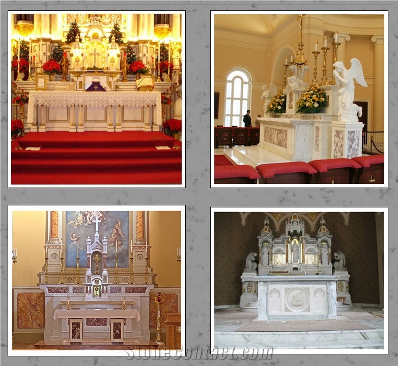 White Marble Altar Design