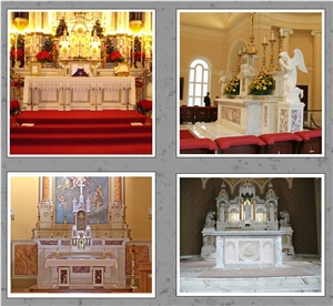 White Marble Altar Design