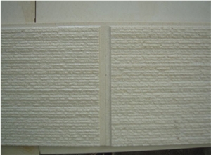 Limra Limestone Chiseled Wall Cladding, Limra Beige Limestone Wall