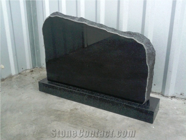 Swedish Absolute Black Granite Tombstone, Swedish Standard Black Granite Tombstone