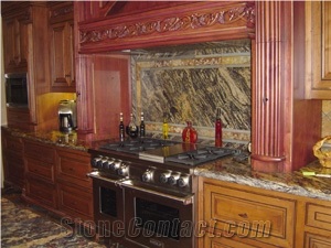 Crema Bordeaux Granite Kitchen Countertops