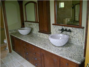 Swan White Granite Bathroom Top