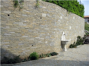 Luserna Stone Wall, Pietra Di Luserna Gialla Beige Quartzite Wall