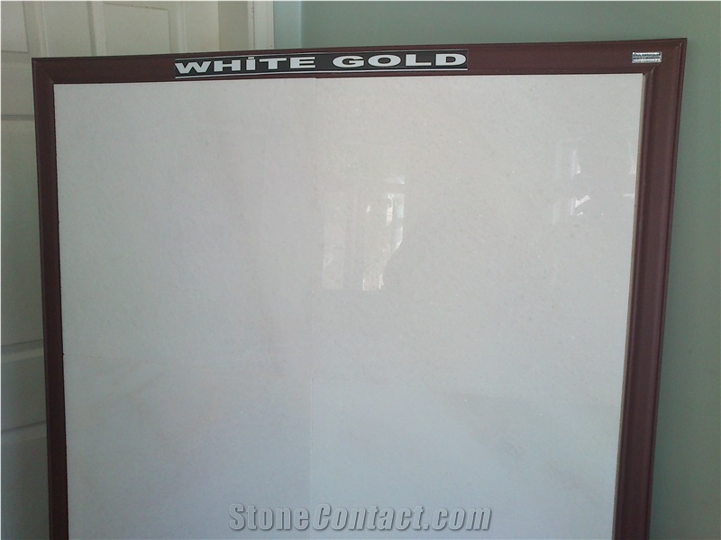 Usak White Gold Marble Tiles