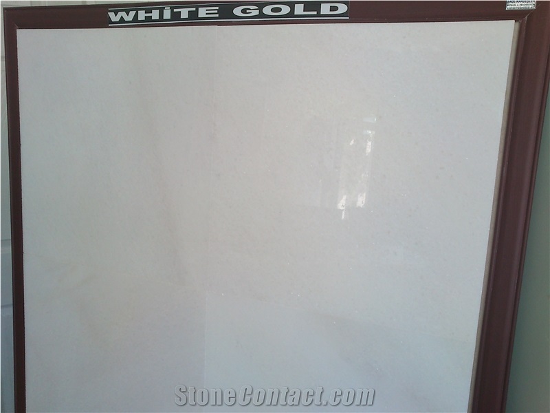 Usak White Gold Marble Tiles