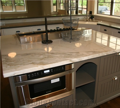 Calacatta Gold Marble Kitchen Countertop from United States