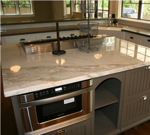 Calacatta Gold Marble Kitchen Countertop