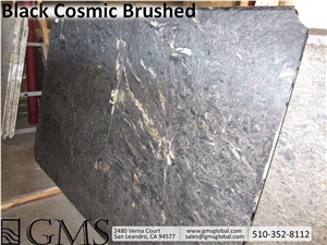 Black Cosmic Brushed Granite Slabs