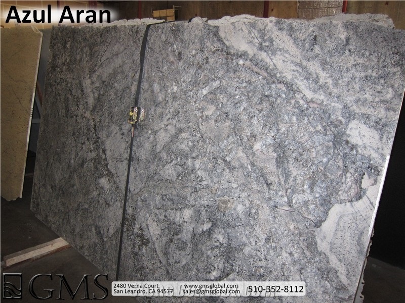 Brazil Azul Aran Granite Slabs Spain Blue Granite From United