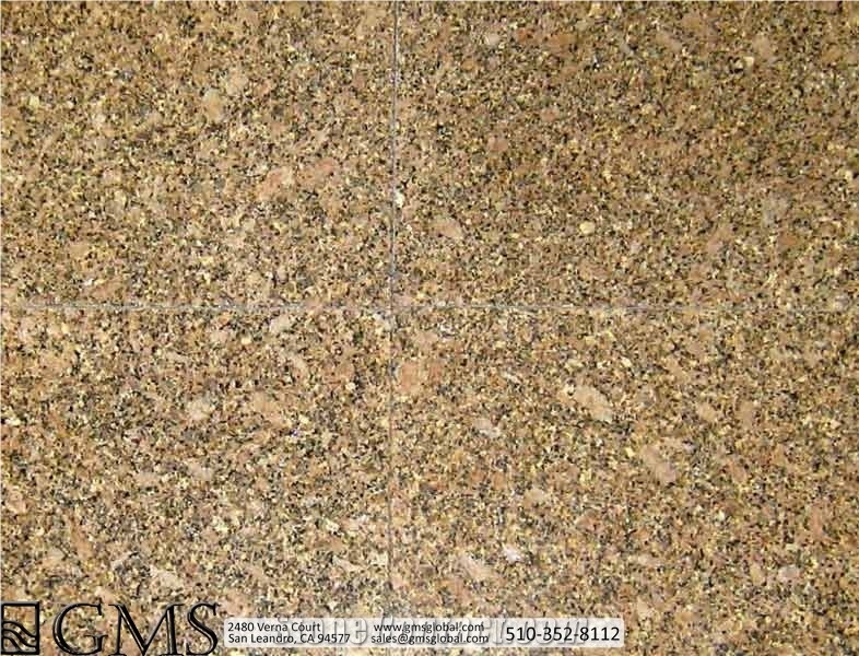 Carioca Gold 12x12 Granite Tiles, Brazil Yellow Granite