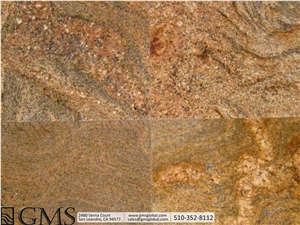 Golden Parana 12x12 Granite Tiles, Juparana Dorado Granite Tiles