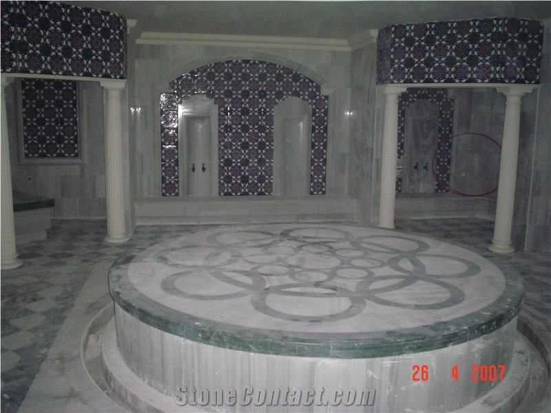 Marmara White Marble Turkish Bath, Turkish Hammam