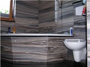 Fantasy Brown Marble Bathroom Design