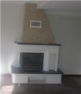 Fireplace with Mugla White Marble