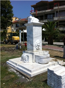 the Byblis Fountain with Mugla White Marble