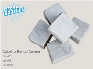 Bianco Carrara Marble Cube Stone, Bianco Carrara C White Marble Cube Stone