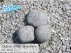 Bianco Montorfano Granite Pebble Stone, Bianco Montorfano White Granite Pebble Stone