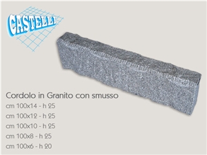 Granite Curb with Chamfer, Grigio Perla Grey Granite Curbs