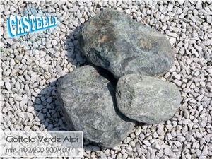 Verde Alpi Marble Pebble Stone, Verde Alpi Chiaro Green Marble Pebble Stone