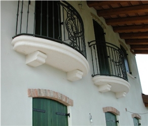 Beige Limestone Building Stone, Facade, Arches, Nocciolato Chiaro Beige Limestone Building Stone
